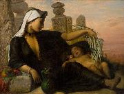 Egyptian Fellah woman with her child. Elisabeth Jerichau Baumann